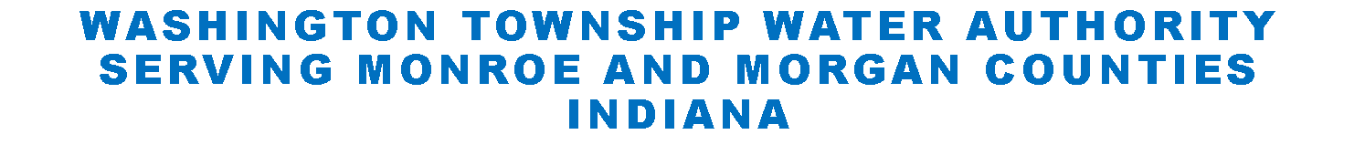 Text Box: Washington Township Water AuthorityServing Monroe and morgan Counties Indiana 